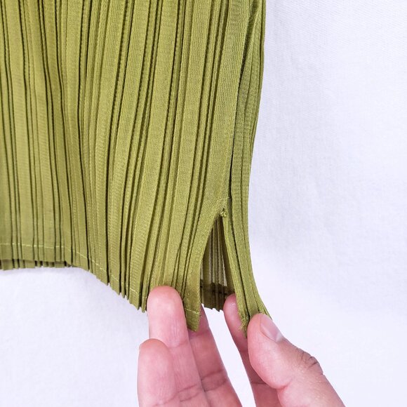 Jason Wu Collection Women's Extended Shoulder Button Up Blouse Green Size L - Picture 10 of 14